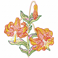 Flowers And Tree Embroidery Design 8 Flowers And Tree Embroidery Design 8